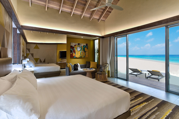 Hard Rock Maldives Gold Beach Villa bedroom