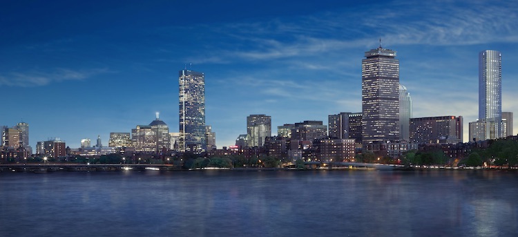 Four Seasons Hotel One Dalton Street, Boston skyline
