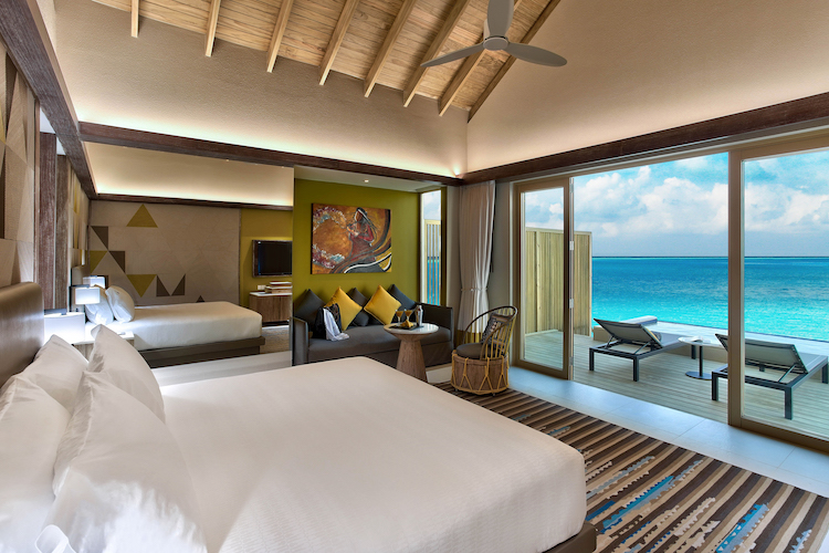 Hard Rock Maldives Platinum Villa bedroom