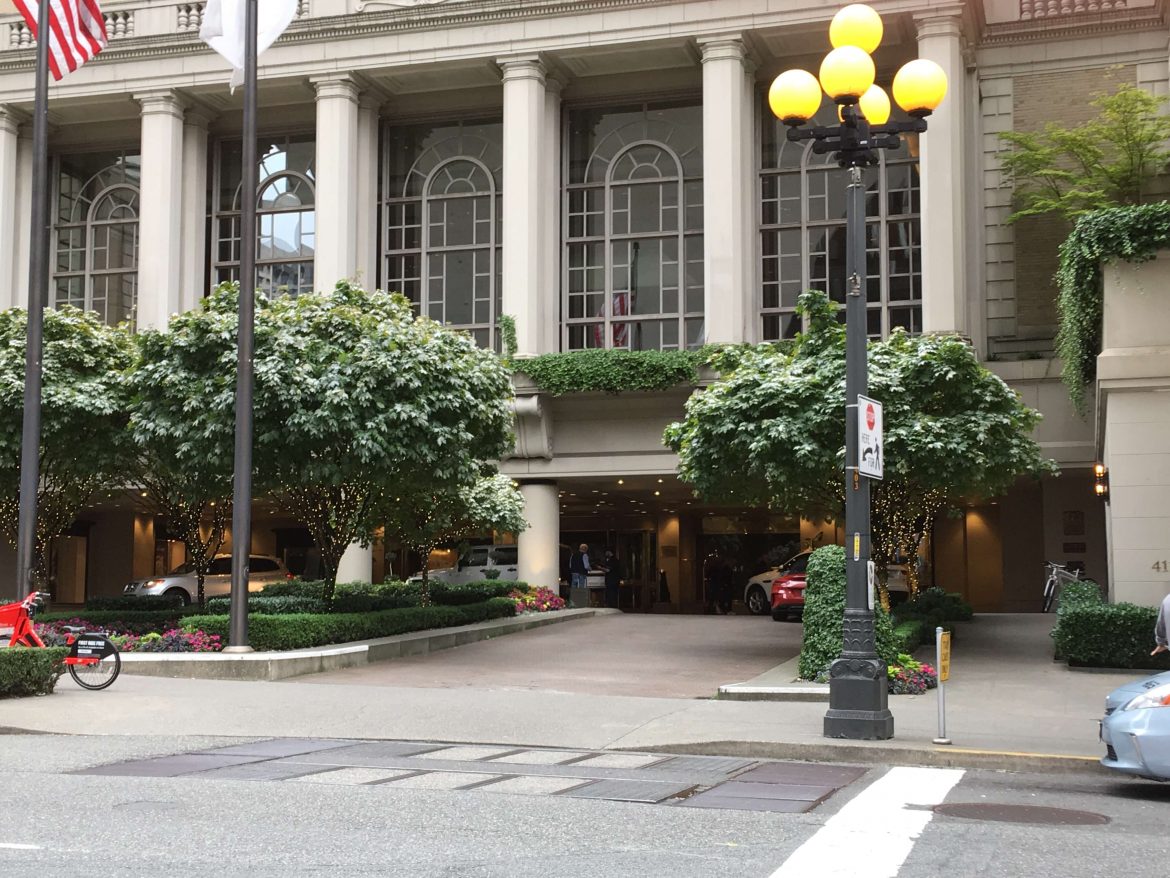 Fairmont Olympic Seattle main entrance