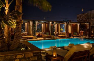 Dream Hollywood pool at night