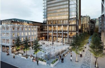 Pan Pacific London external plaza – image Millerhare Pan Pacific London plaza