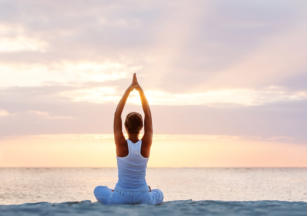 outdoor beach yoga