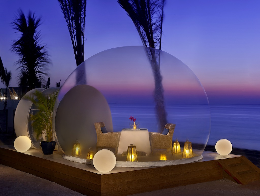 Anantara World Islands Dubai bubble dining