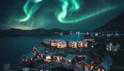 Hattvika Lodge Northern Lights