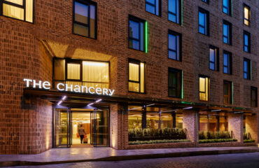 Chancery Hotel exterior at night