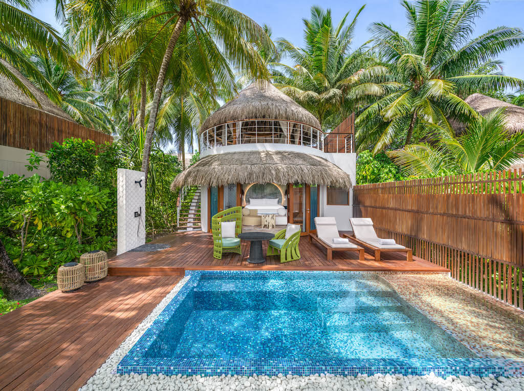 W Maldives Beach Villa exterior