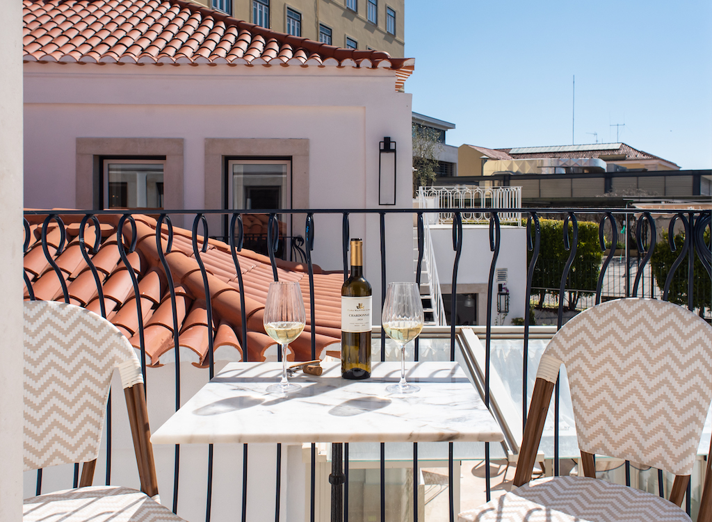 Villa Dorothea balcony view of Lisbon